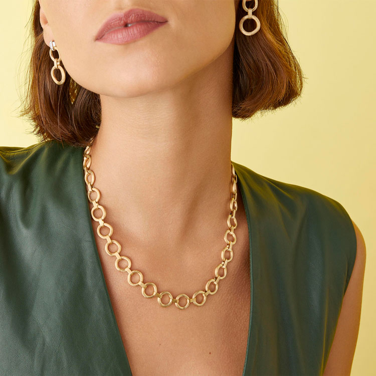 detail Zlaté Náušnice Marco Bicego Jaipur Link OB1759 B YW