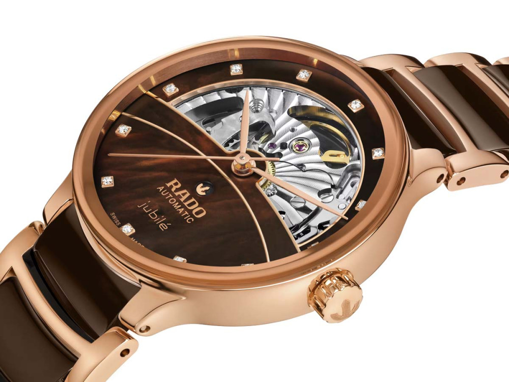 detail Rado Centrix Automatic Diamonds Open Heart R30029902