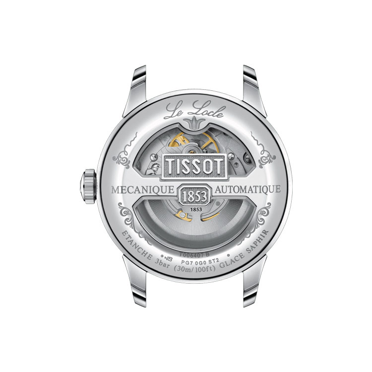 detail Tissot Le Locle Powermatic 80 Open Heart T006.407.16.033.01