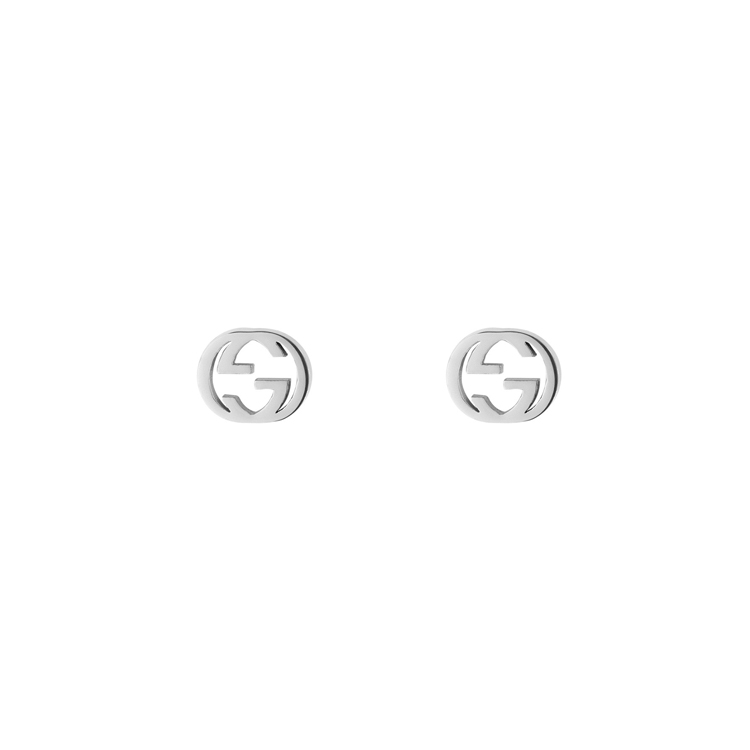 detail Zlaté Náušnice Gucci Interlocking G YBD66211100200U