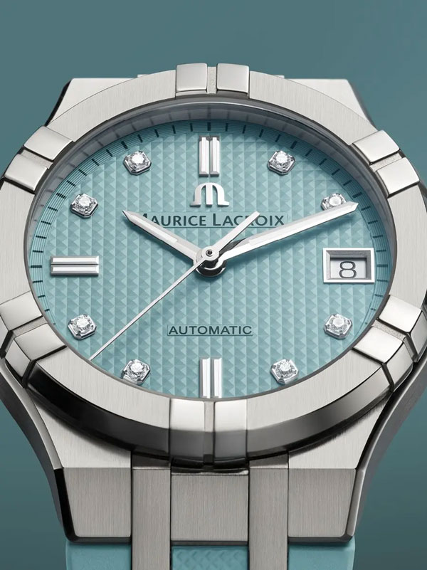 detail Maurice Lacroix Aikon Limited Summer Edition 35mm AI6006-SS00F-451-C