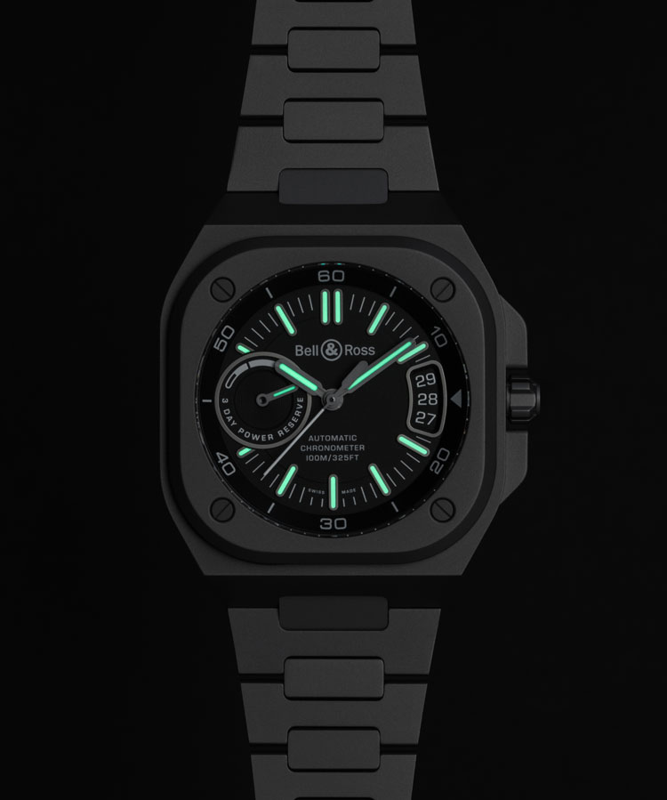 detail Bell & Ross BR-X5 Black Titanium BRX5R-BL-TI/STI