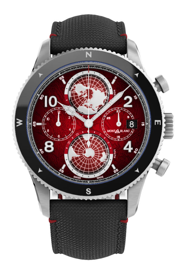 detail Montblanc 1858 Geosphere Chronograph 0 Oxgen Limited Edition 290 pieces 132303