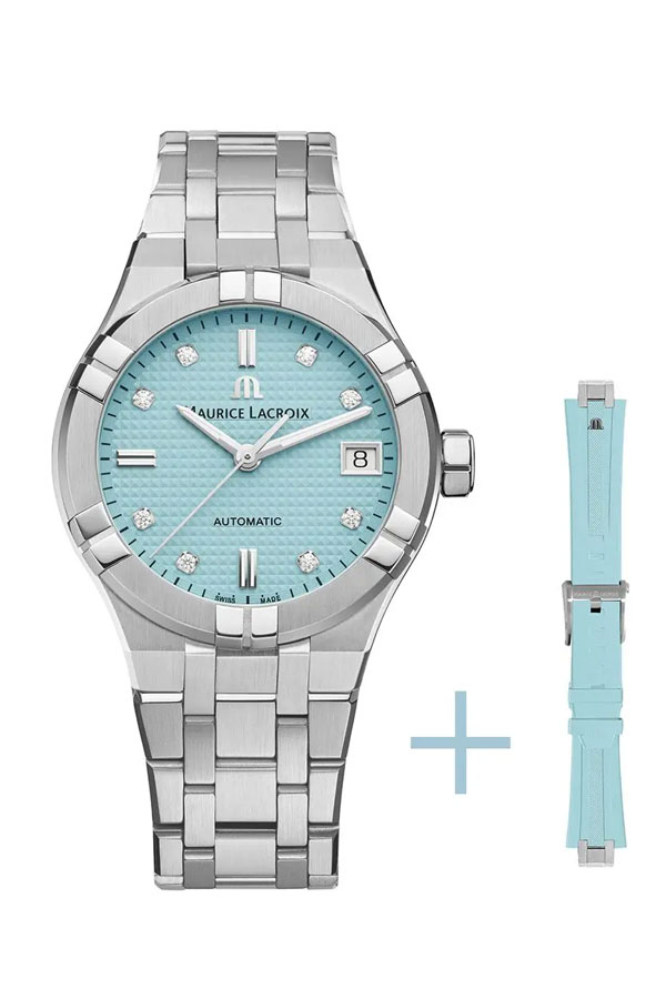 detail Maurice Lacroix Aikon Limited Summer Edition 35mm AI6006-SS00F-451-C