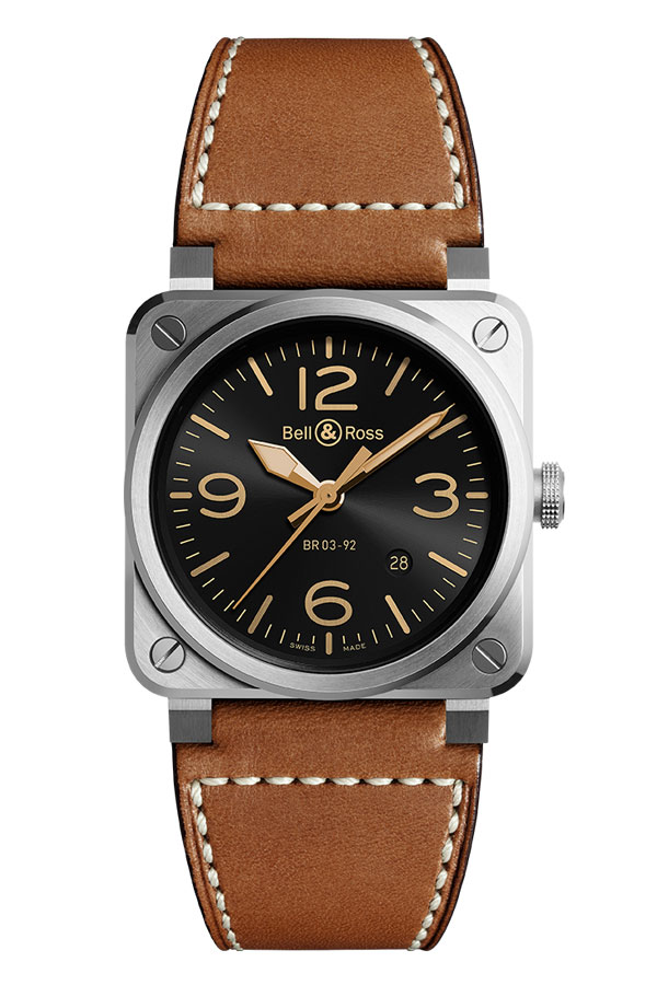detail Bell & Ross BR 03-92 Golden Heritage BR0392-GH-ST/SCA