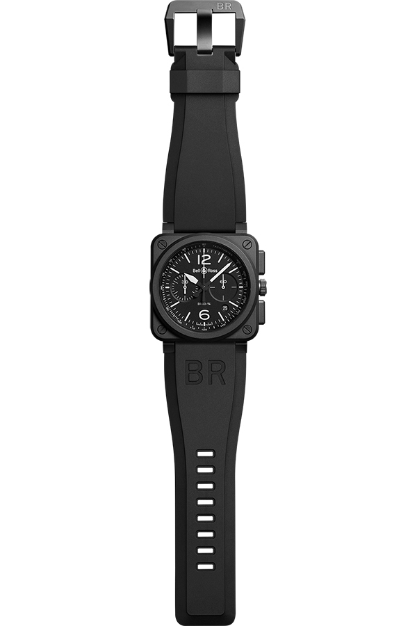 detail Bell & Ross Black Matte BR0394-BL-CE