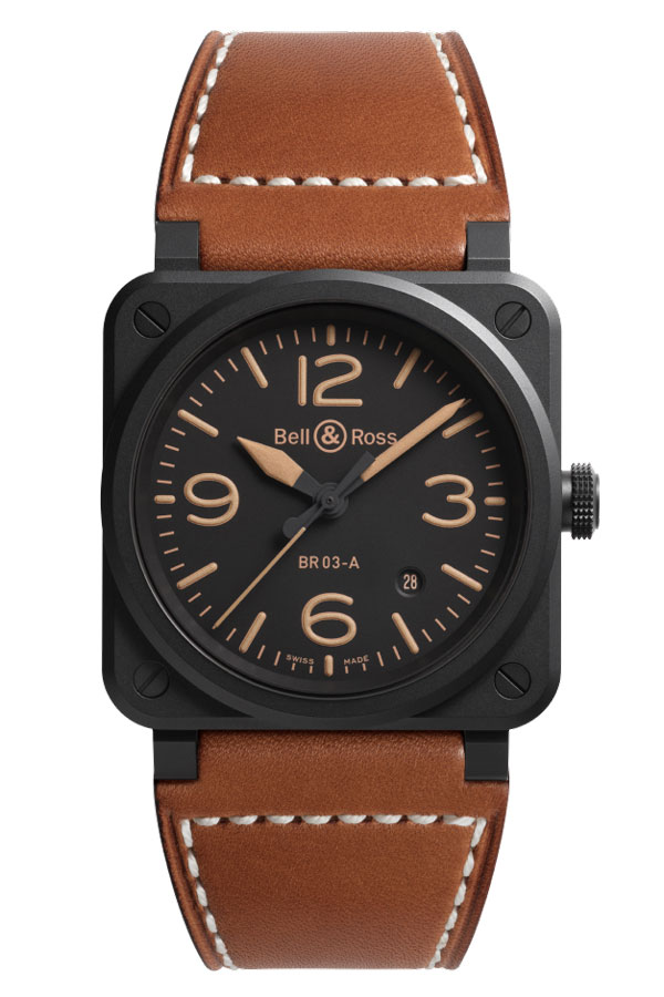 detail Bell & Ross BR-03 Heritage BR03A-HER-CE/SCA