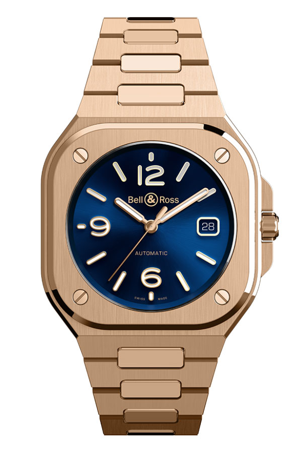detail Bell & Ross BR 05 Blue Gold BR05A-BLU-PG/SPG