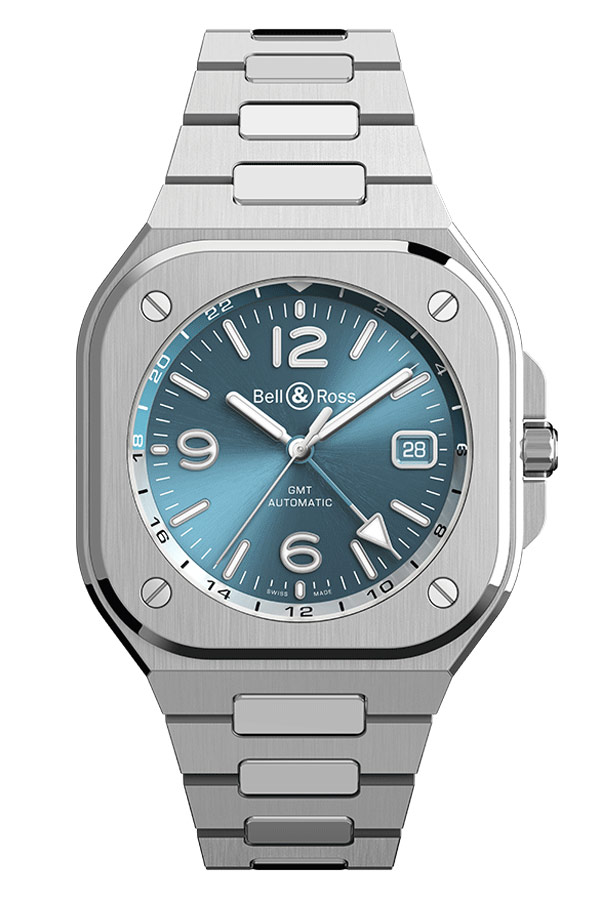 detail Bell & Ross BR-05 GMT Sky Blue BR05G-PB-ST/SST