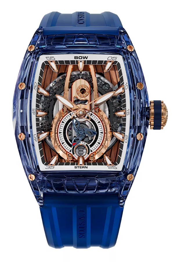 detail CVSTOS Sealiner PS Blue Sapphire Black Dial C00103.4182001