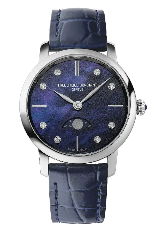 detail Frederique Constant Slimline Ladies Moonphase FC-206MPND1S6