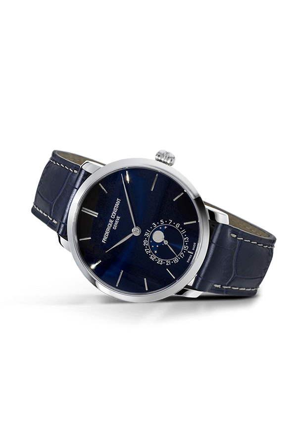 detail Frederique Constant Slimline Moonphase Manufacture FC-705N4S6