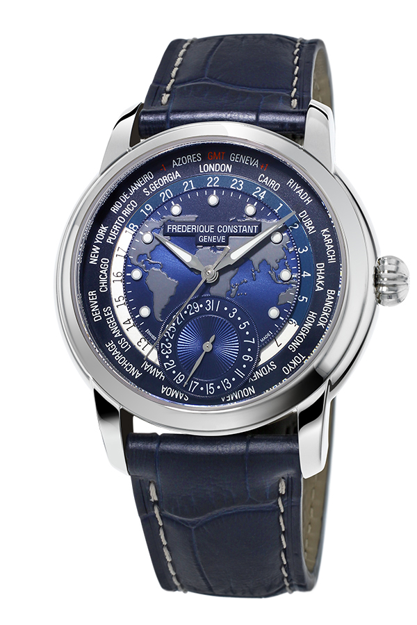 detail Frederique Constant Worldtimer Manufature FC-718NWM4H6