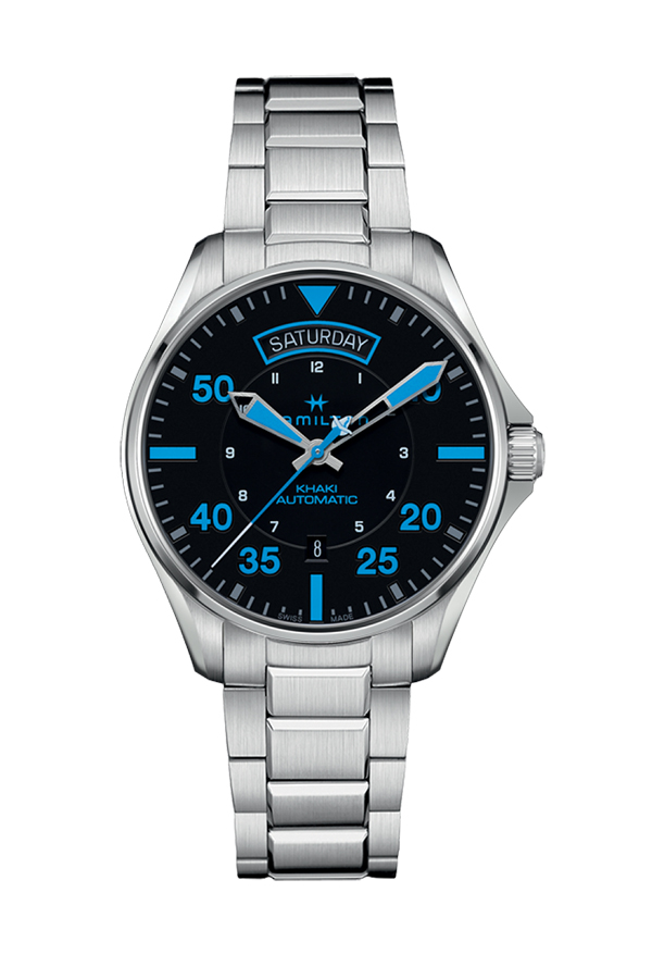 detail Hamilton Khaki Aviation Pilot Day-Date Air Zermatt Auto H64625131