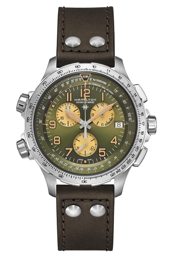 detail Hamilton Khaki Aviation X-Wind GMT Chrono Quartz H77932560