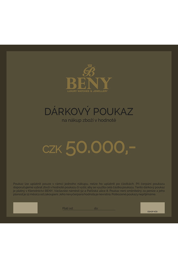 detail Poukázka 50000