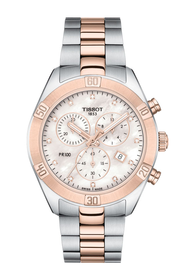 detail Tissot PR 100 Sport Chic Chronograph T101.917.22.116.00