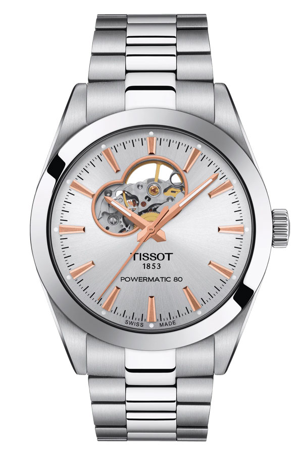 detail Tissot Gentleman Powermatic 80 Open Heart T127.407.11.031.01