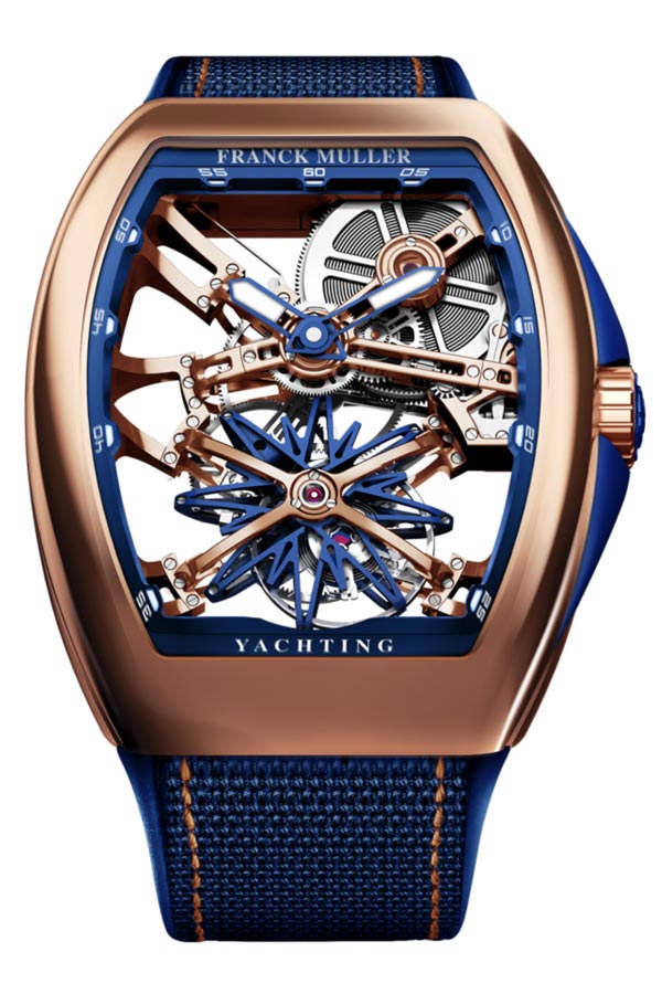 detail Franck Muller Gravity Yachting Skeleton Tourbillon V 45 T GR CS 5N SQT YACHT BL
