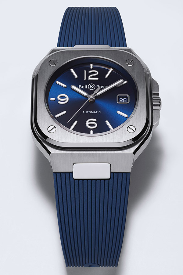 detail Bell & Ross BR05 Blue Steel BR05A-BLU-ST/SRB