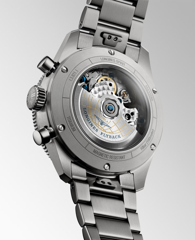 detail Longines Spirit Flyback Automatic L3.821.1.53.6