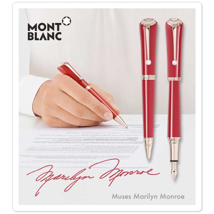 detail Montblanc Montblanc Muses Marilyn Monroe Special Edition Red 116068