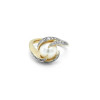Zlatý Prsten s Přírodní Perlou a Diamanty