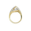 náhled Zlatý Prsten s Přírodní Perlou a Diamanty