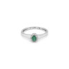 náhled Smaragdový prsten s diamanty z bílého zlata