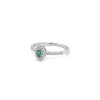 náhled Smaragdový prsten s diamanty z bílého zlata