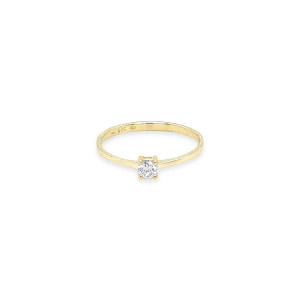 Zlatý zánubní prsten s diamantem