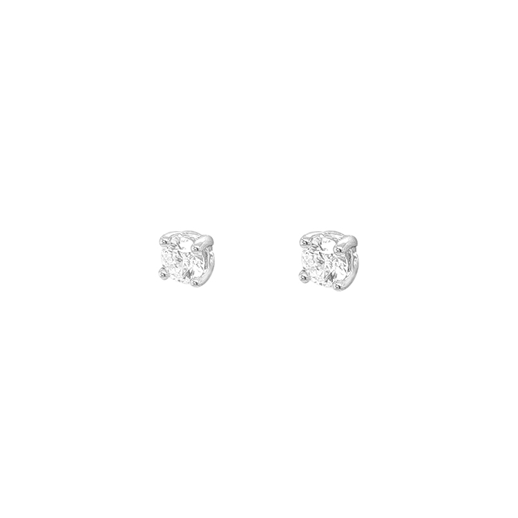 detail Diamantové náušnice pecky z bílého zlata