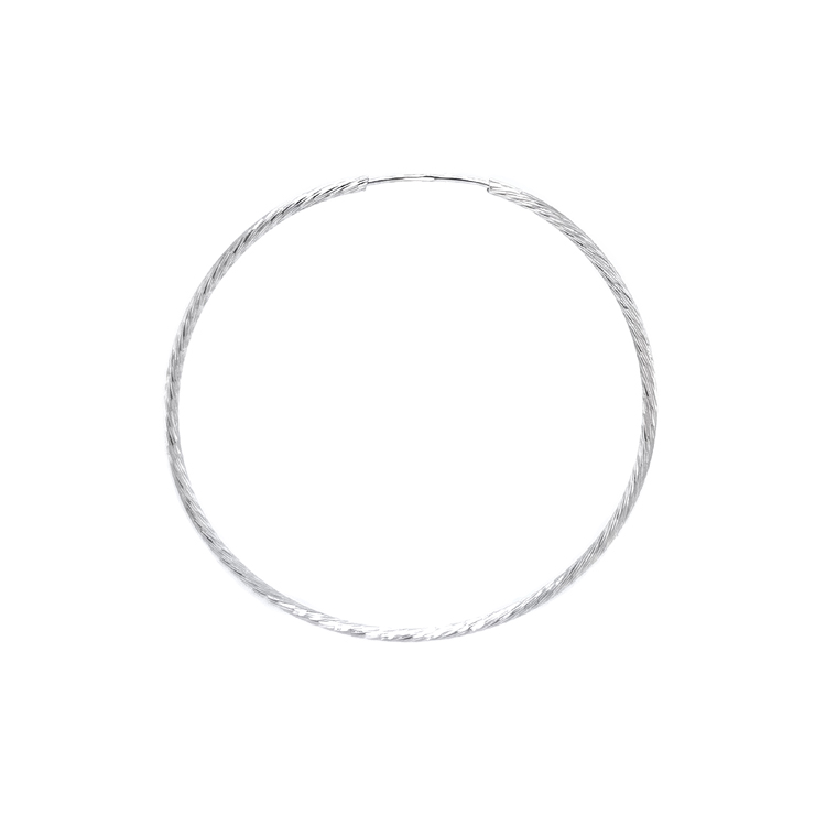 detail Kruhové Náušnice z Bílého Zlata