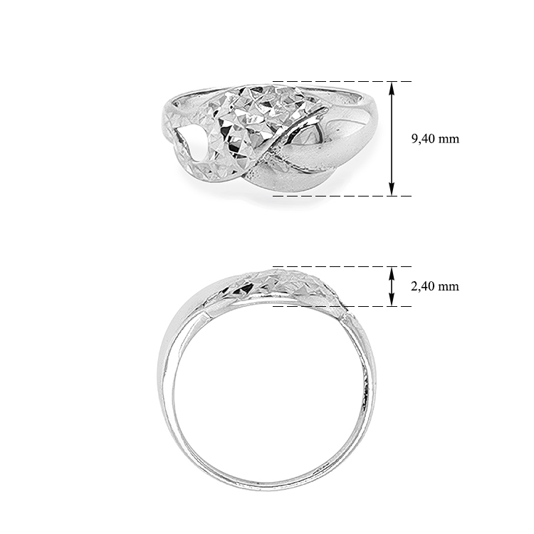 detail Prsten z Bílého Zlata