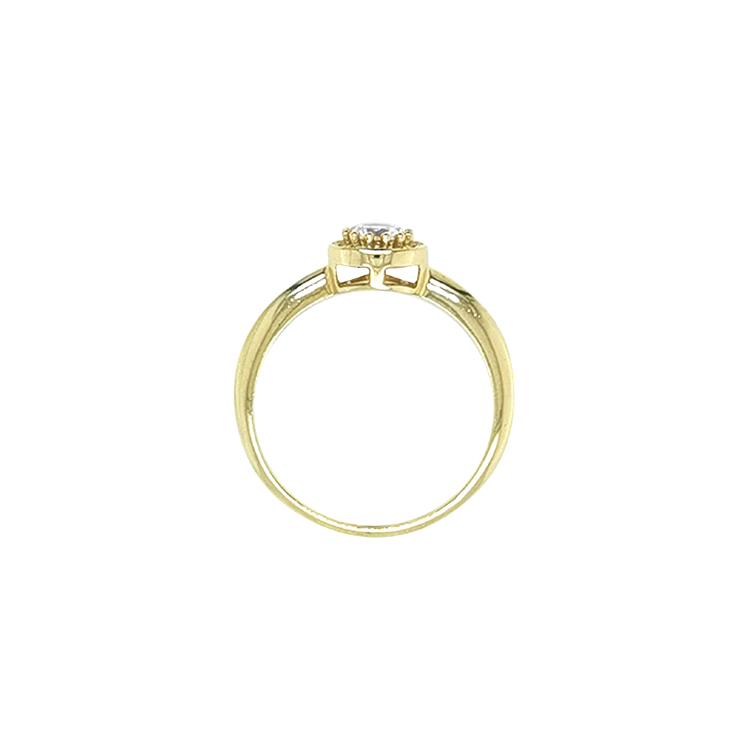 detail Zlatý prsten se zirkony