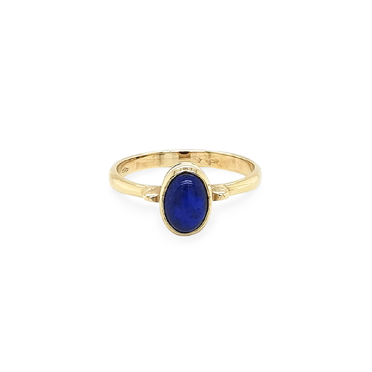 detail Zlatý Prsten s Lapis Lazuli