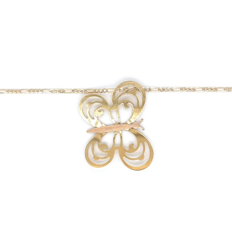 detail Zlatý Přívěsek Motýl