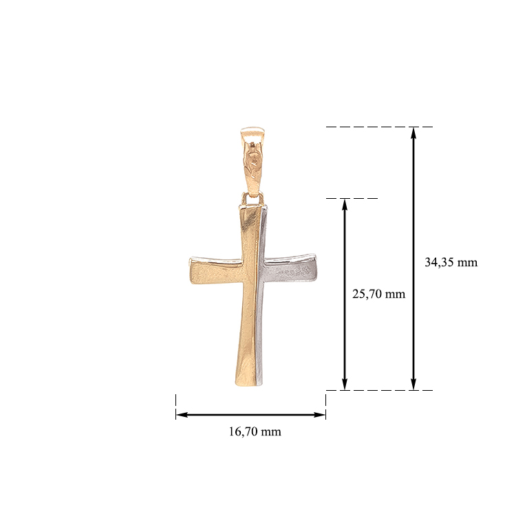 detail Zlatý Kříž z Kombinovaného Zlata