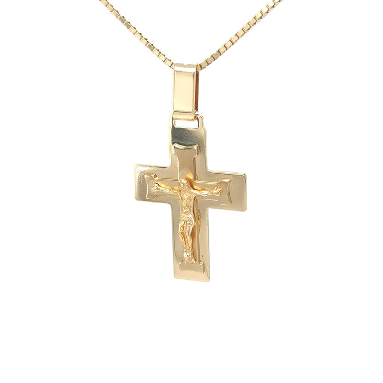 detail Zlatý Kříž s Ježišem Kristem