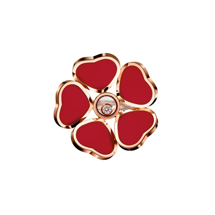 detail Zlatý Prsten Chopard Happy Hearts Flower 82A085-5811