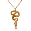 Zlatý Přívěšek s Diamanty Magerit Mythology Snake Diamond