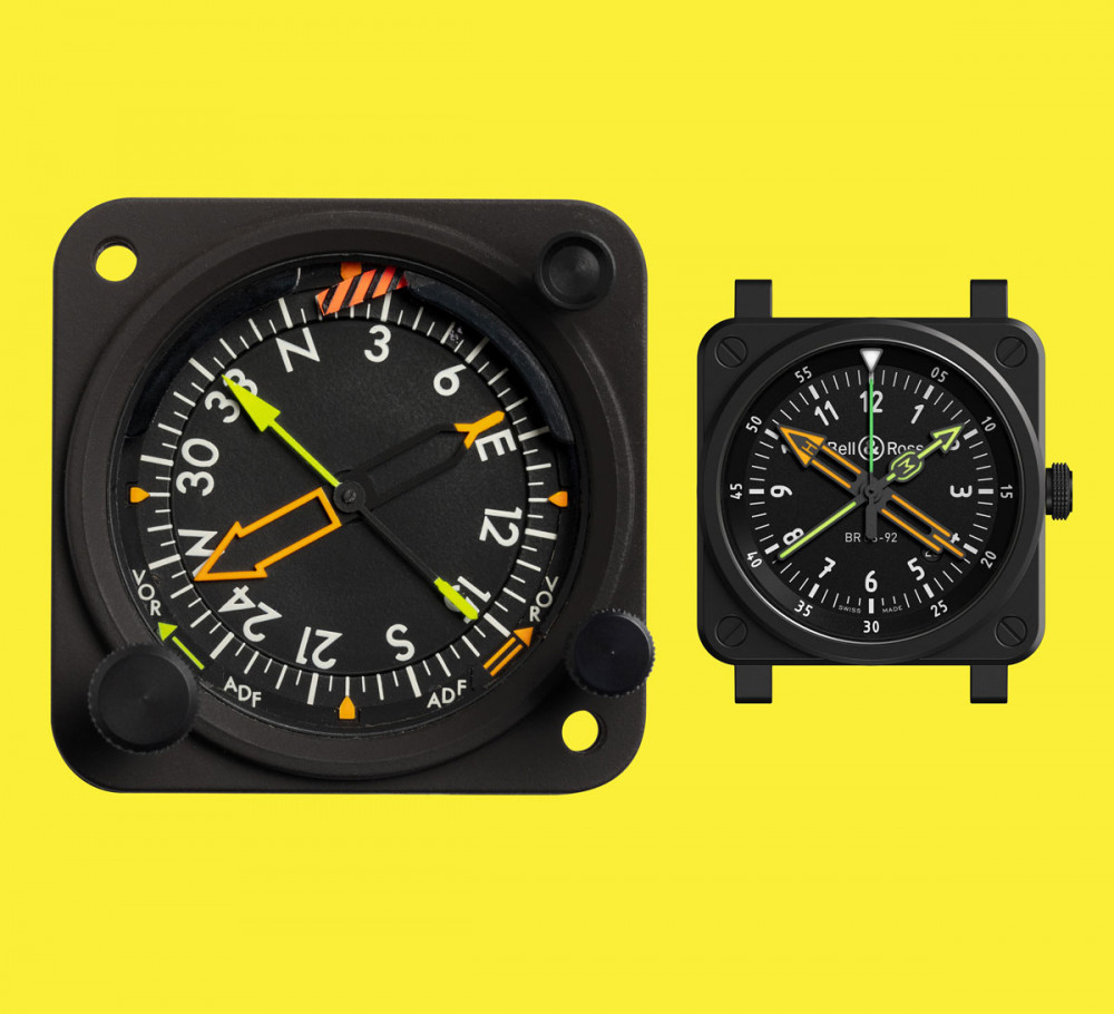detail Bell & Ross Instruments BR03-92 Radiocompass BR0392-RCO-CE/SRB