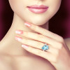 náhled Zlatý Prsten Crivelli s Akvamarínem a Diamanty