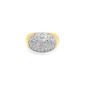 Prsten z Kombinovaného Zlata se Zirkony