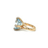 náhled Zlatý Prsten s Modrým Topazem a Diamanty