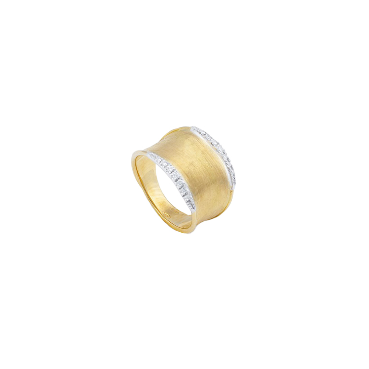 detail Zlatý Prsten s Diamanty Marco Bicego Lunaria AB550-B-YW
