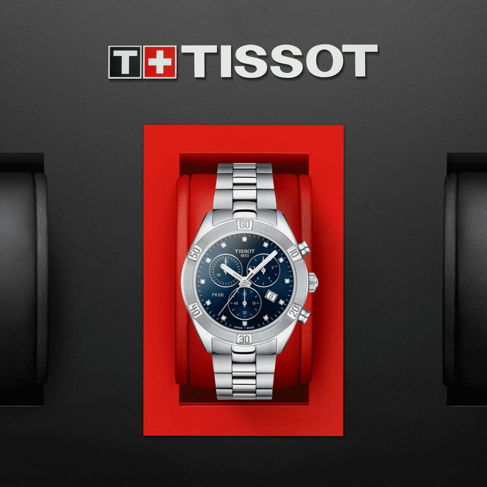 detail Tissot PR 100 Sport Chic Chronopragh T101.917.11.046.00