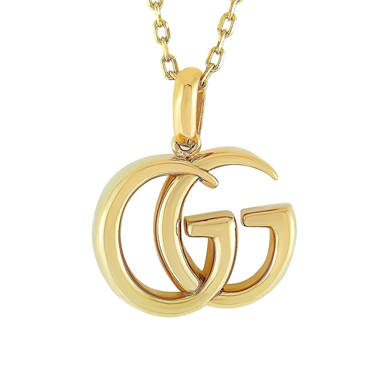 detail Zlatý Přívěsek Gucci GG Running