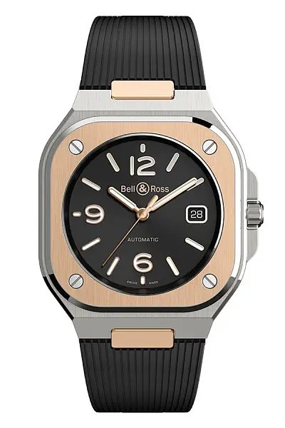 Bell & Ross BR 05 Black Steel & Gold BR05A-BL-STPG/SRB