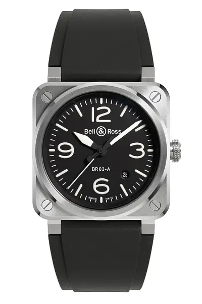 Bell & Ross New BR-03 Black Steel BR03A-BL-ST/SRB